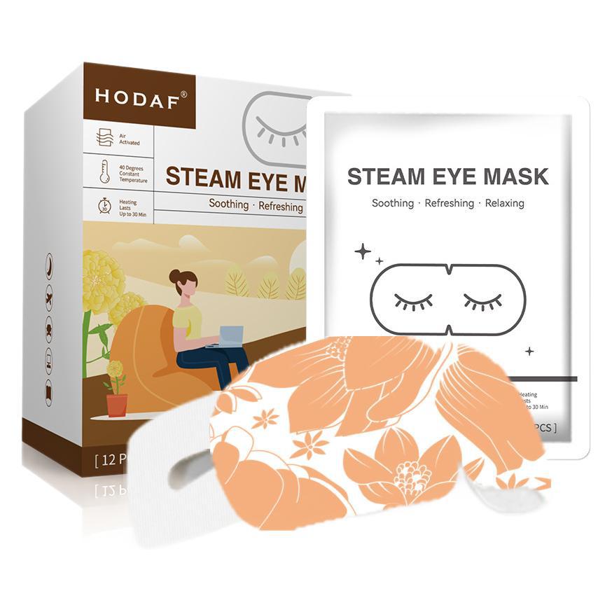 12-Pack Self-Heating Steam Eye Masks — Warm Relaxation Ritual for Tired Eyes