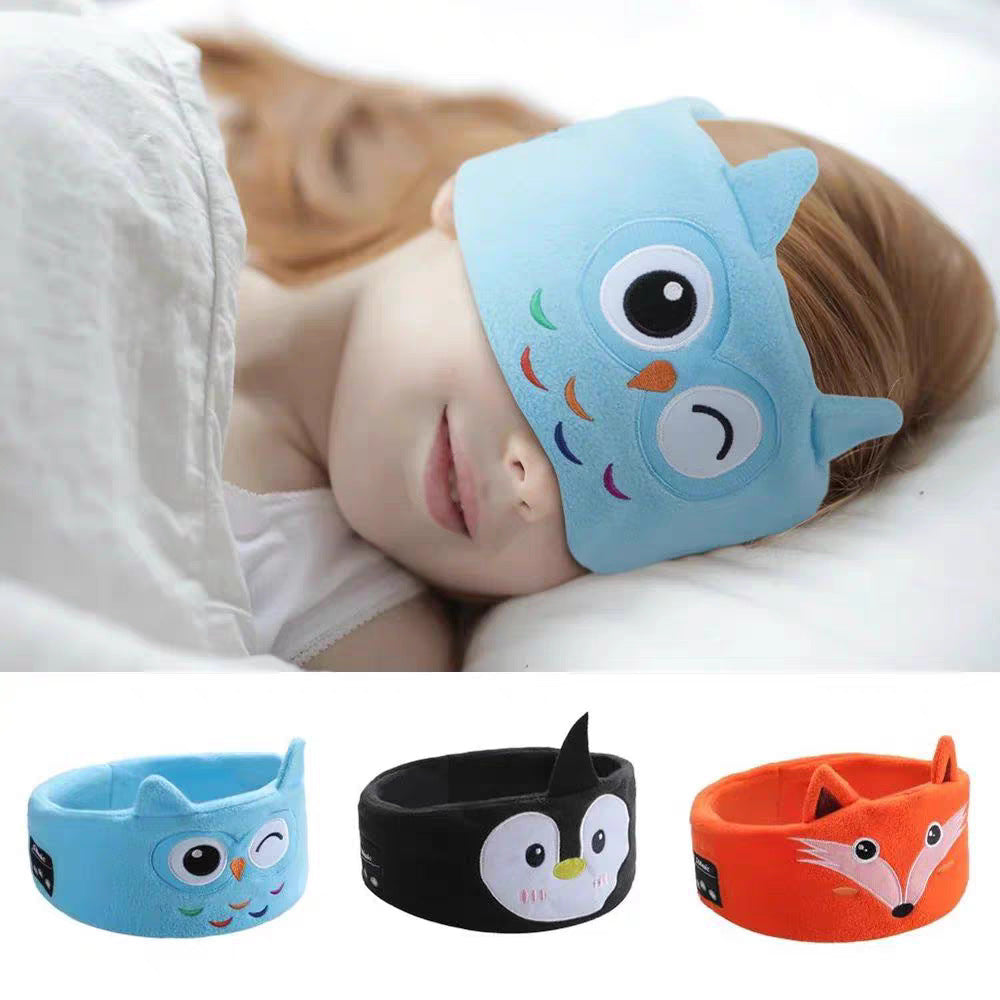 Children Cartoon Animal Sleep Bluetooth Headphones with Eye Mask Headband