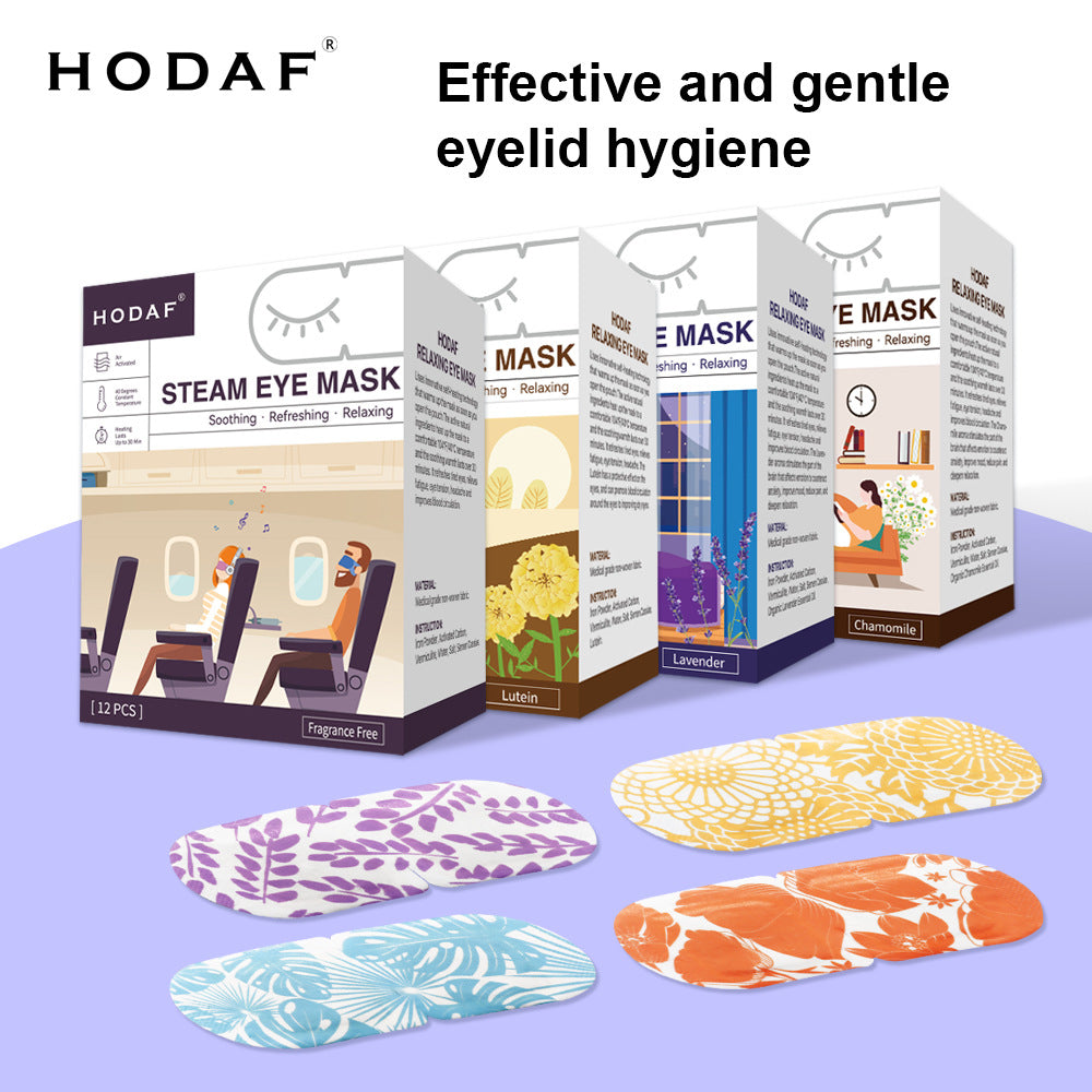 12-Pack Self-Heating Steam Eye Masks — Warm Relaxation Ritual for Tired Eyes